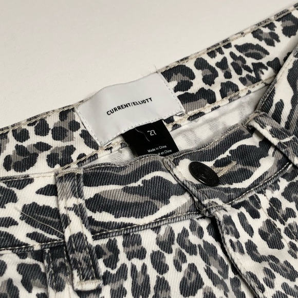 Current/Elliott Leopard Stiletto Ankle Skinny Jean - Picture 5 of 8